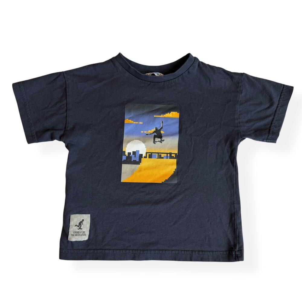 Mayoral Kids Navy Blue Skateboard Graphic Tee 98cm 3